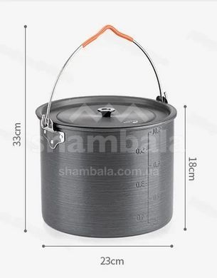 Котелок Naturehike Camping NH20CJ009, 6 л, Grey (6927595761748)
