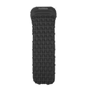 Надувной коврик с подушкой и мешком для надувания Naturehike FC-12 NH19Z003-P, 198х59х6.5см, Graphite (6927595796832)