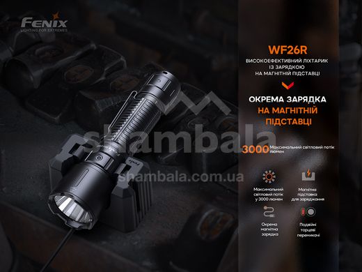 Фонарь ручной с магнитной зарядкой Fenix WF26R (WF26R)