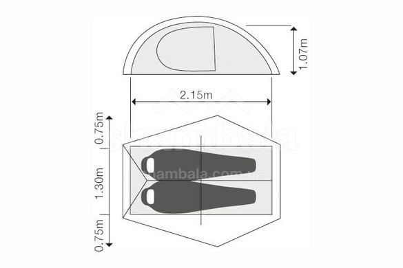 Палатка двухместная Exped Mira II HL, meadow (7640445457170)