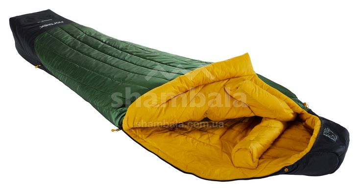 Спальный мешок Nordisk Gormsson Mummy Medium (-5/-10°C), 175 см - Left Zip, artichoke green/mustard yellow/black (110460)