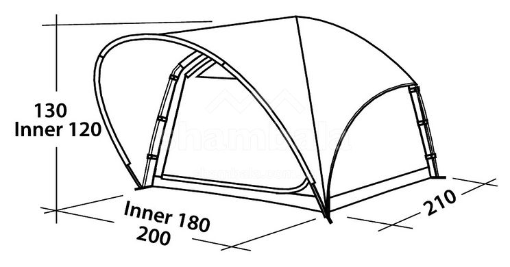 Палатка трехместная Easy Camp Pavonis 300, Teal Green (5709388782588)
