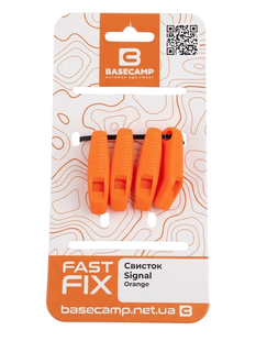 Свисток Base Camp Signal, Orange, 4 шт (BCP 140020)