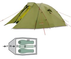 Палатка трехместная Pinguin Excel 3 Dural, Green (PNG 146)