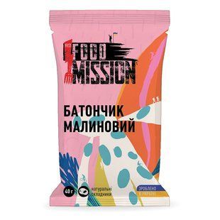 Батончик (Малина з горіхами кешью) Food Mission (4820260630344)