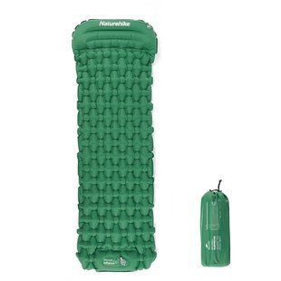 Надувной коврик с подушкой Naturehike CNK2300DZ0001, 198х59х6.5см, Dark Green (6976023929540)