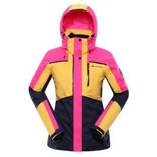 Гірськолижна жіноча тепла мембранна куртка Alpine Pro MALEFA, Orange/Dark blue, XS (LJCY546235 XS)
