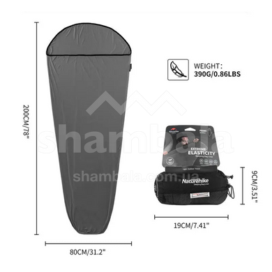 Підкладка для спального мішка Naturehike NH17N002-D, Graphite (6927595783818)