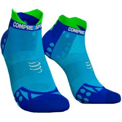 Носки Compressport Pro Racing Socks V3.0 Ultralight Run 2019 Low, Fluo Blue, T1 (RSLULV3-FL5020-T1)