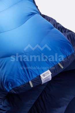 Спальный мешок Rab Neutrino 800 Regular, (-22&deg;C), 185 см - Left Zip, Nightfall Blue (RB QSM-94-NFB-REG-LZ)