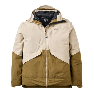 Гірськолижна чоловіча тепла мембранна куртка Rab Novaline Jacket, Oak/Dark Pebble, L (RB QIP-48-OKP-LRG)