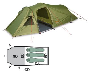 Палатка трехместная Pinguin Storm 3 Dural, Green (PNG 147.3)