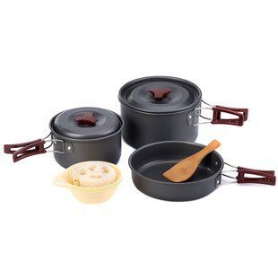 Набор посуды Naturehike 3-4 NH NH15T203-G, Carbon (6927595787205)