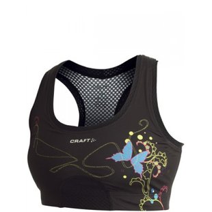 Топ женский Craft Sports Run Bra Black/Print, p.S (CRFT 190 0721.9474-S)