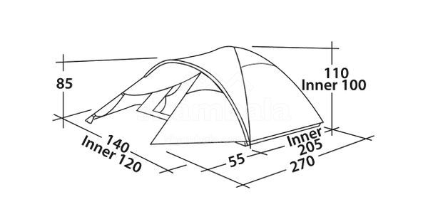Палатка двухместная Easy Camp Quasar 200, Rustic Green (120394)