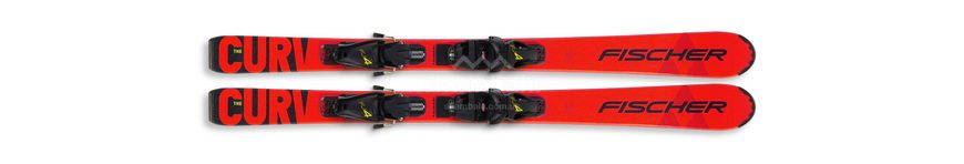Лыжи горные детские Fischer THE CURV JR SLR(130-150) + крепление FJ7 AC SLR, 130 см (P20921V)