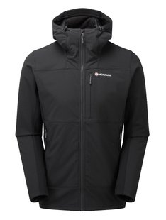 Трекінгова чоловіча куртка Soft Shell Montane Krypton Hoodie, Black, M (5056237065836)