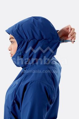 Мембранна куртка жіноча Rab Downpour Eco Jacket Wmns, NIGHTFALL BLUE, 14 (QWG-83-NB-14)