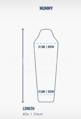 Вкладиш в спальник Sea to Summit Breeze Sleeping Bag Liner, Mummy w/ Drawcord - Standart, Blue Atoll (STS ASL031081-190205)