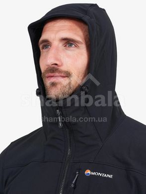 Треккинговая мужская куртка Soft Shell Montane Krypton Hoodie, Black, M (5056237065836)
