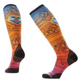 Носки мужские Smartwool Ski Zero Cushion Geo Peaks Print OTC, Orange Rust, L (SW 002896.L17-L)