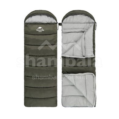 Спальный мешок Naturehike U350 NH20MSD07 (1/-2°С), 190 см - Left Zip, Green (6927595767238-L)