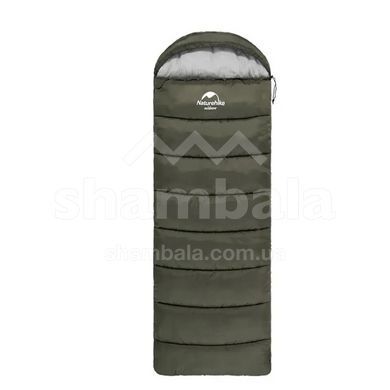 Спальний мішок Naturehike U350 NH20MSD07 (1/-2°С), 190 см - Left Zip, Green (6927595767238-L)