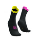 Носки Compressport Pro Racing Socks V4.0 Ultralight Run High, Black/Safe Yellow/Neo Pink, T1 (7630102561852)