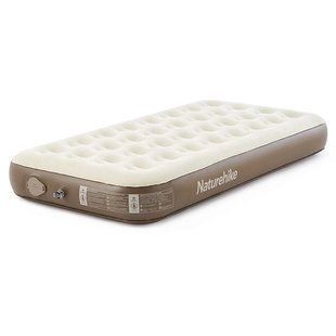 Надувной матрас одноместный со встроенной помпой Naturehike CNH23DZ10001, 186х100х25см, Light Brown (6976023929908)
