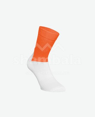 Шкарпетки велосипедні POC Essential Road Socks, Zink Orange / Hydrogen White, L (PC 651108040LRG1)