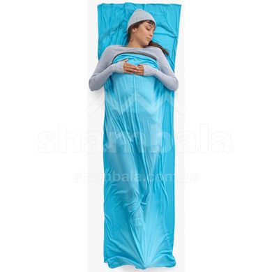 Вкладыш в спальник Sea to Summit Breeze Sleeping Bag Liner, Rectangular w/ Pillow Sleeve, Blue Atoll (STS ASL031081-250207)