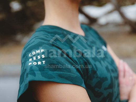 Футболка женская Compressport Training SS Tshirt M Camo Premium, XS - Silver Pine (AW00114B 108 0XS)