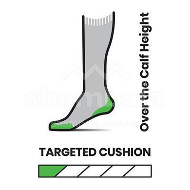 Носки мужские Smartwool Ski Targeted Cushion Green Slopes Print OTC, Black, L (SW SW002487.001-L)