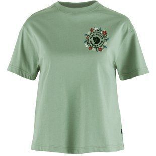 Футболка женская Fjallraven Fjallblomster Logo T-shirt W, Misty Green, S (7323451087851)