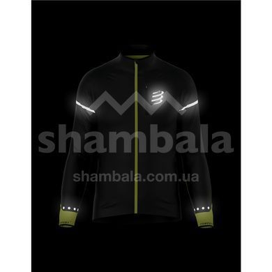 Вітровка чоловіча Compressport Hurricane Windproof Jacket Flash M, Black/Fluo Yellow, S (7630102555783)
