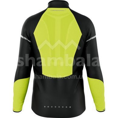 Вітровка чоловіча Compressport Hurricane Windproof Jacket Flash M, Black/Fluo Yellow, S (7630102555783)