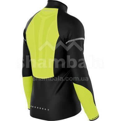 Вітровка чоловіча Compressport Hurricane Windproof Jacket Flash M, Black/Fluo Yellow, S (7630102555783)