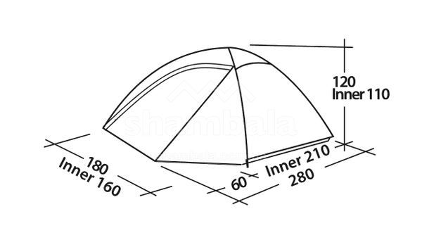 Намет тримісний Easy Camp Meteor 300, Rustic Green (120393)