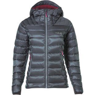 Женский зимний пуховик Rab Electron Jacket Wmns, Graphene/Peony, 8 (RB QDN-54-GP-8)