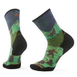 Шкарпетки чоловічі Smartwool Trail Run Targeted Cushion Neature Print Crew, Twilight Blue, L (SW SW002693.G74-L)