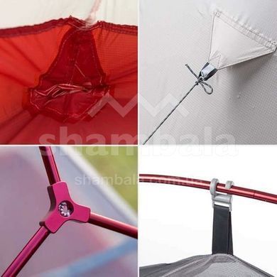 Палатка одноместная с футпринтом Naturehike Cloud Up 1 Updated NH18T010-T, Grey/Red, 20D (6927595730522)