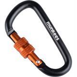 Карабин Munkees D with Screw Lock 6 мм x 60 мм, Black (6932057832461)
