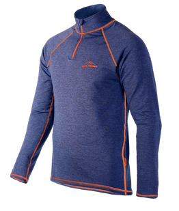 Чоловічий джемпер з рукавом реглан Fjord Nansen Halsa Golf Men, Navy Melange/Orange, S (fn_32772)