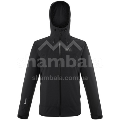 Мембранная мужская куртка для треккинга Millet Grands Montets II GTX JK M, Noir/Noir, L (3515720041952)