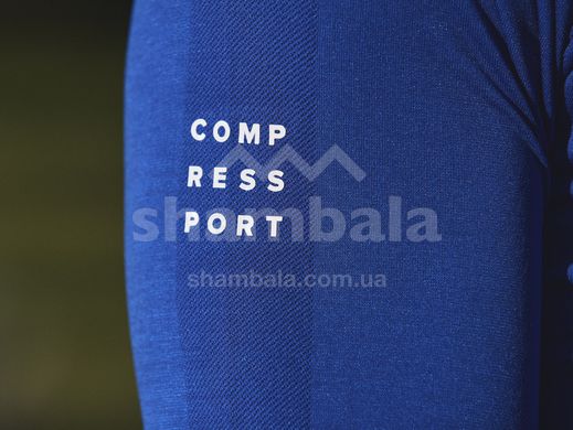 Футболка с длинным рукавом мужская Compressport Training Tshirt LS 2022, Sodalite/Primerose, M (TSTN-LSS 365 00M)