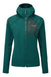 Кофта женская Rab Superflux Hoody Wmns, ATLANTIS/PINE, 8 (QFE-90-AT-8)