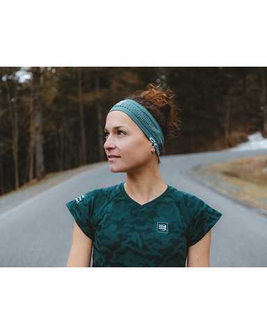 Повязка на голову Compressport Headband Thin On/Off 2019, Silver Pine  (CU00010B 108 0TU)