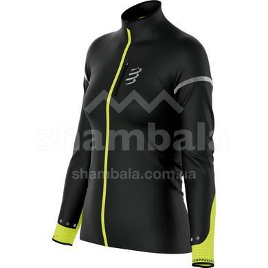 Ветровка женская Compressport Hurricane Windproof Jacket Flash W, Black/Fluo Yellow, M (7630102556049)