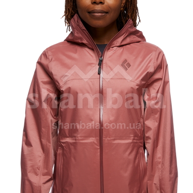 Мембранная женская куртка для трекинга Black Diamond W Treeline Rain Shell, S - Rosewood (BD 7450096027SML1)