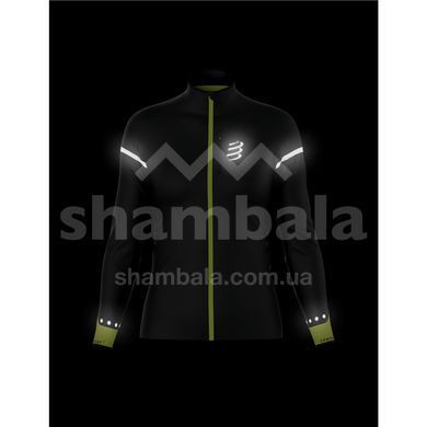 Ветровка женская Compressport Hurricane Windproof Jacket Flash W, Black/Fluo Yellow, M (7630102556049)